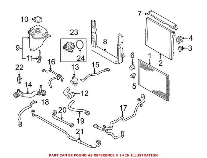 BMW Radiator Coolant Hose - Lower 17127589755